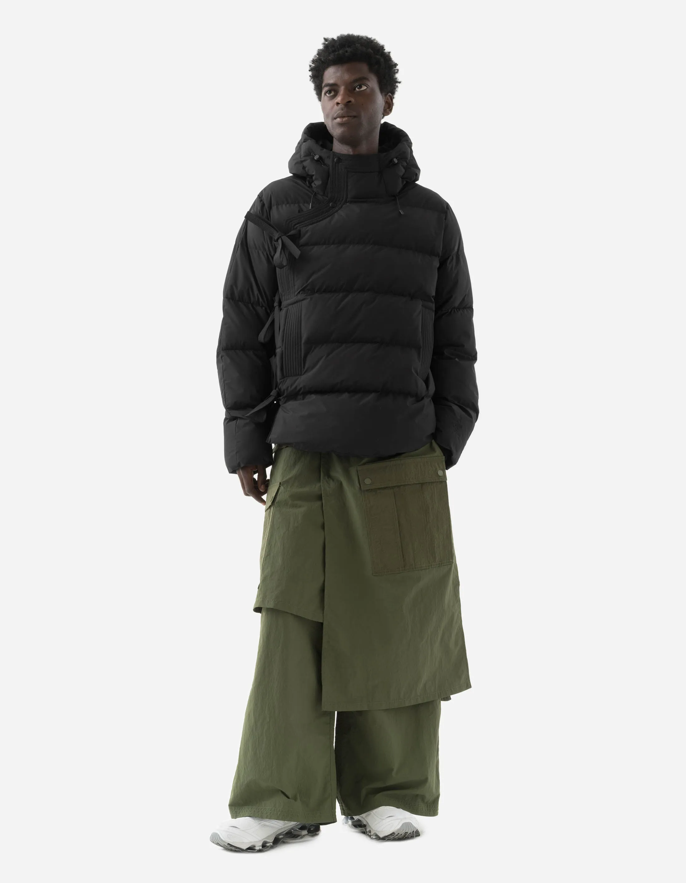 5283 Asym Cargo Hakama Pants WR Olive