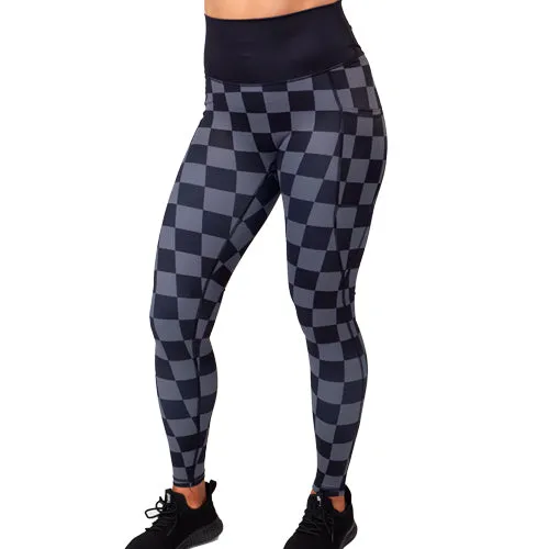 Black Checkers Leggings