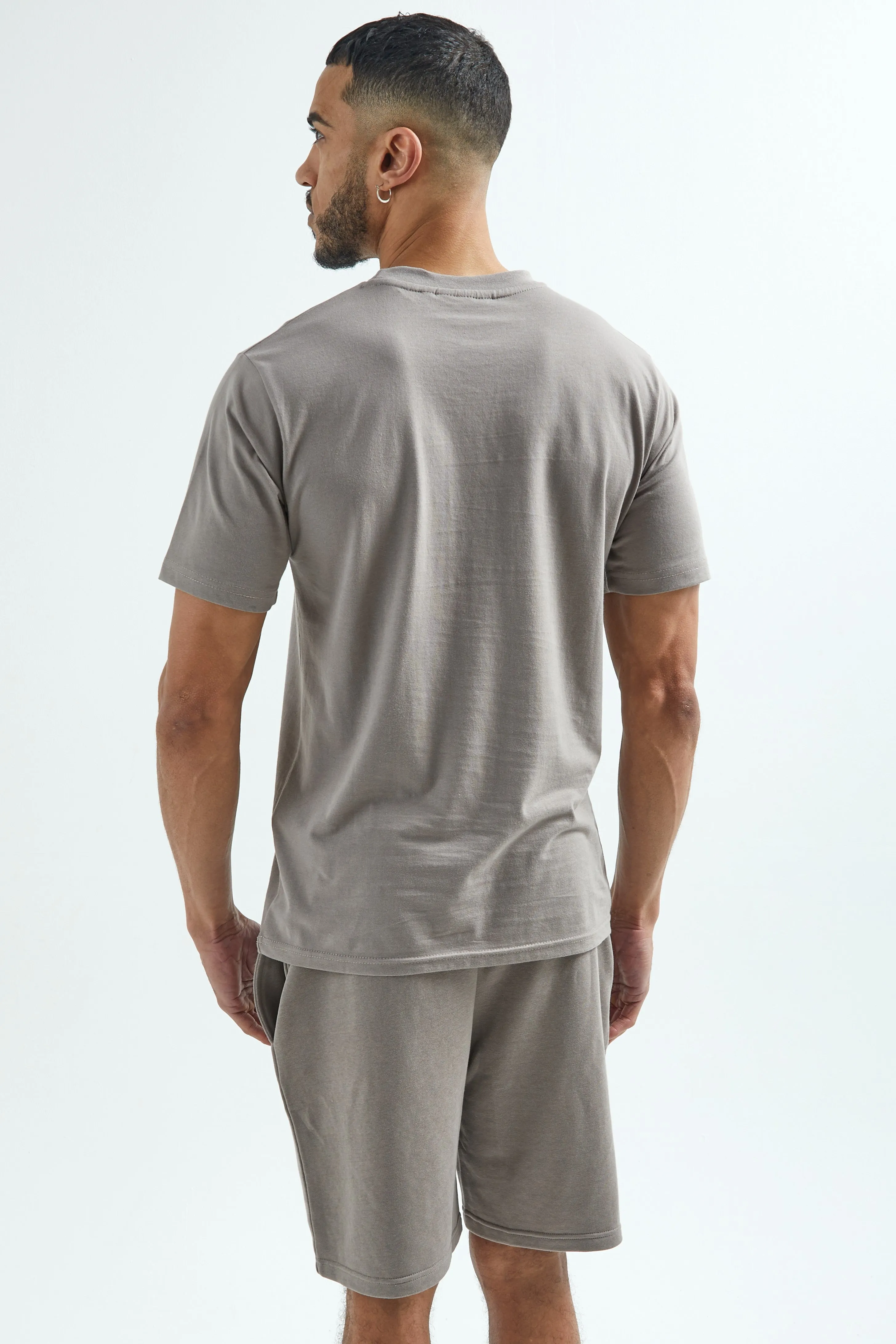 Broadwick T-Shirt & Shorts Set - Grey