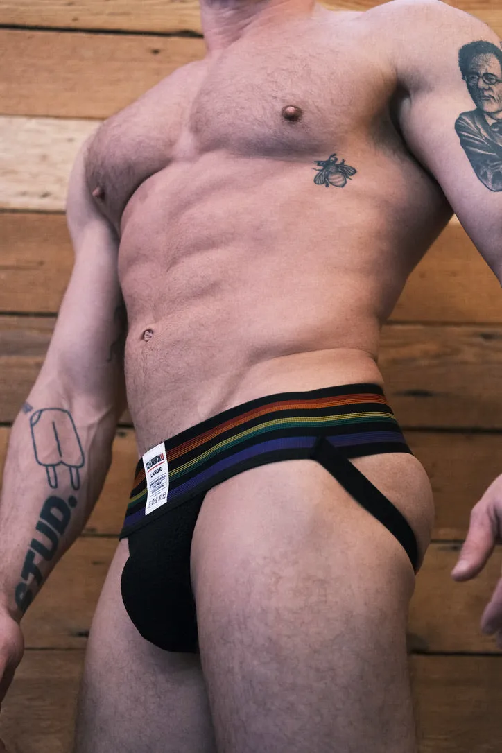 CELLBLOCK 13 TIGHT END PRIDE JOCKSTRAP - BLACK