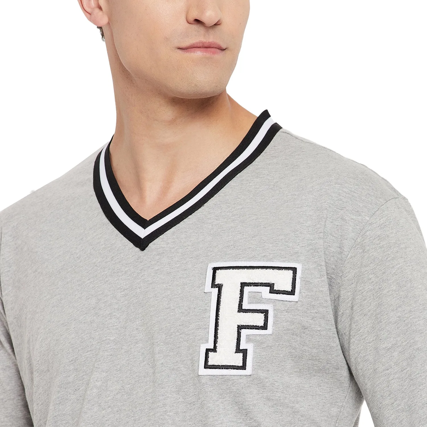 Grey Oversized Varsity Basketball Tshirt & Shorts Clothing Set