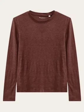 Long sleeve linen t-shirt - GOTS/Vegan - Tiramisu