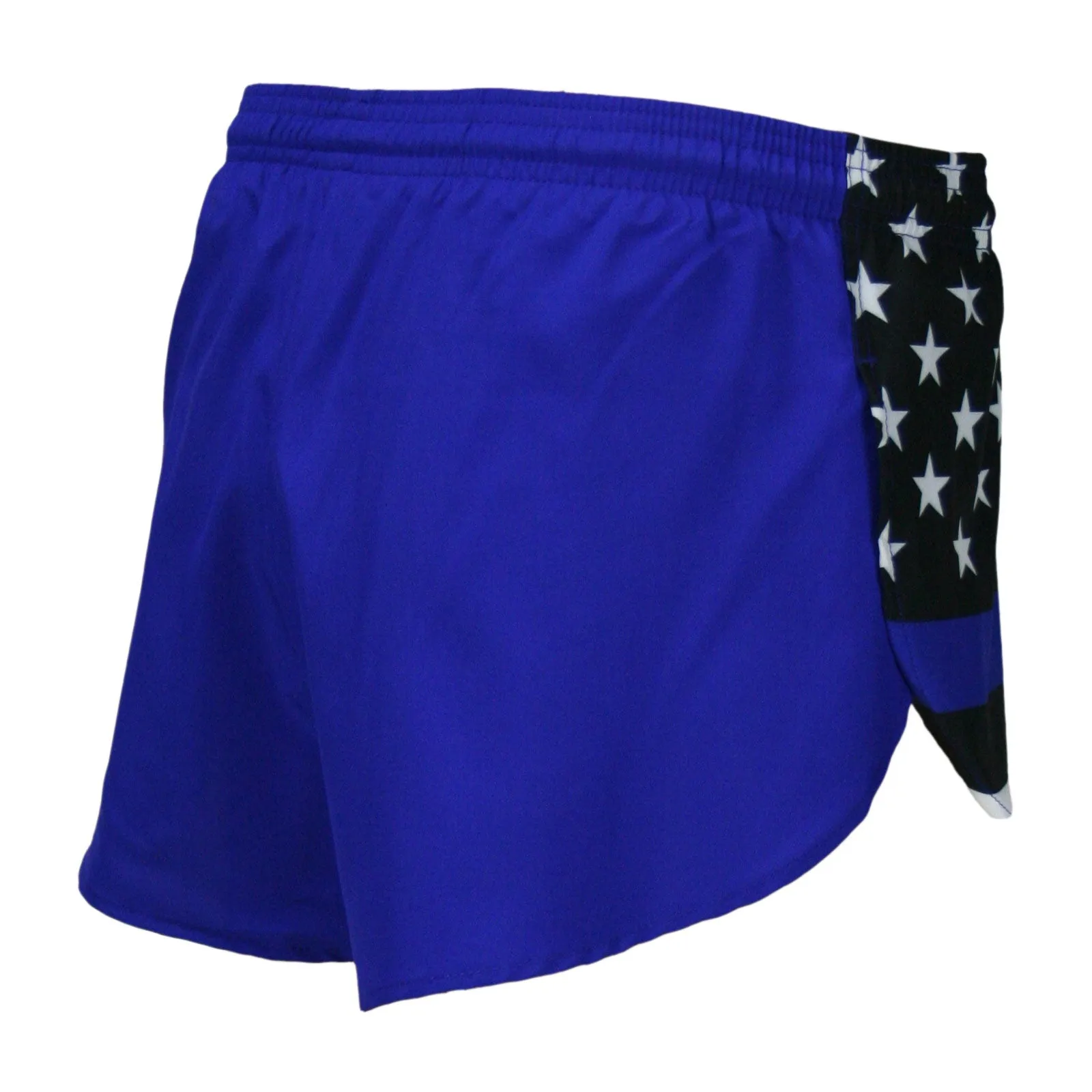 Men's 1" Elite Split Shorts- Thin Blue Line