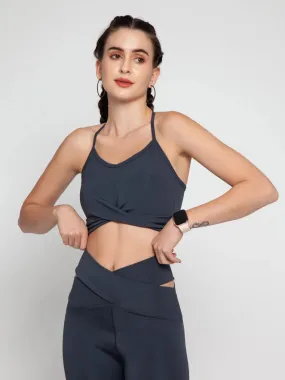 Midnight Blue Twist Sports Bra