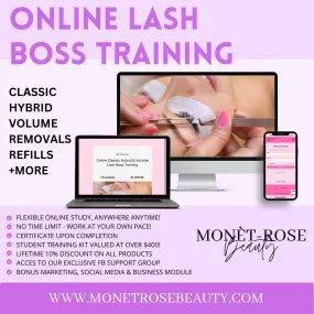 Online Classic, Hybrid & Volume Lash Boss Training