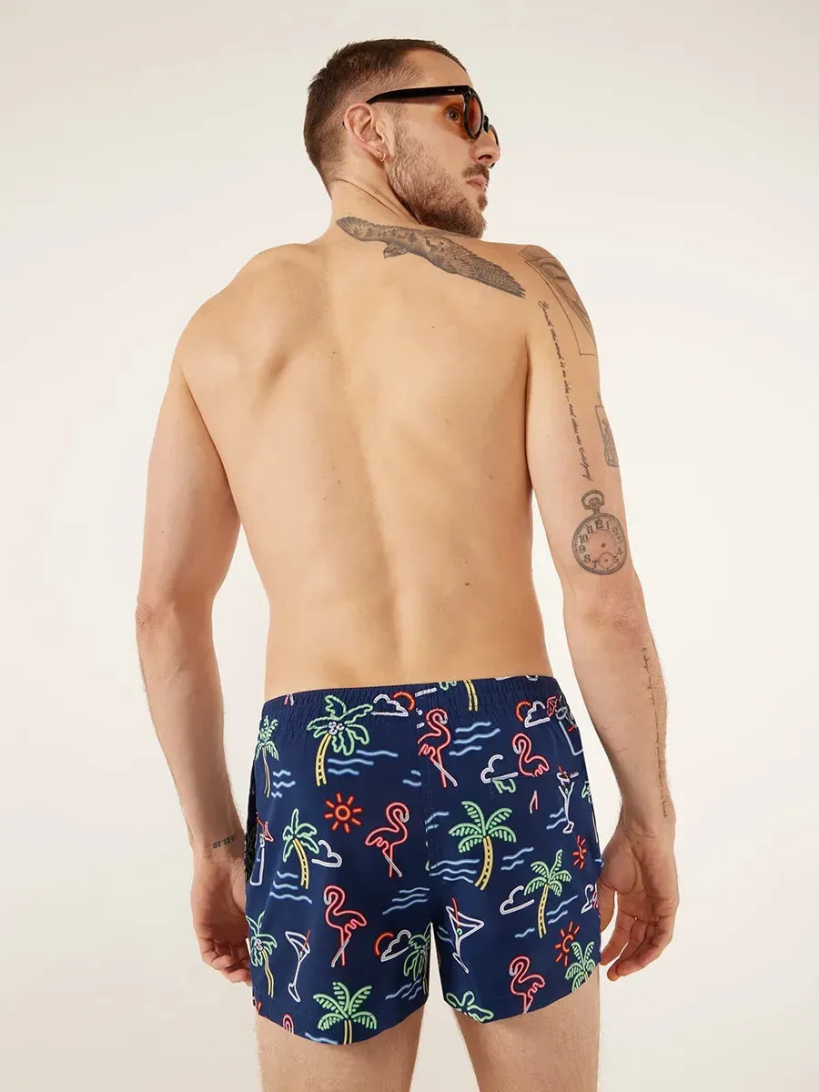 The Neon Lights 4"  (Classic Swim Trunk)