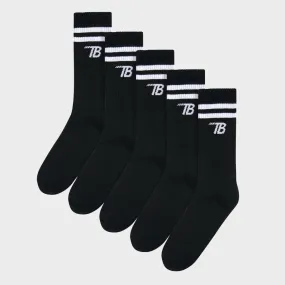 Threadbare Mens Black 5pk Socks