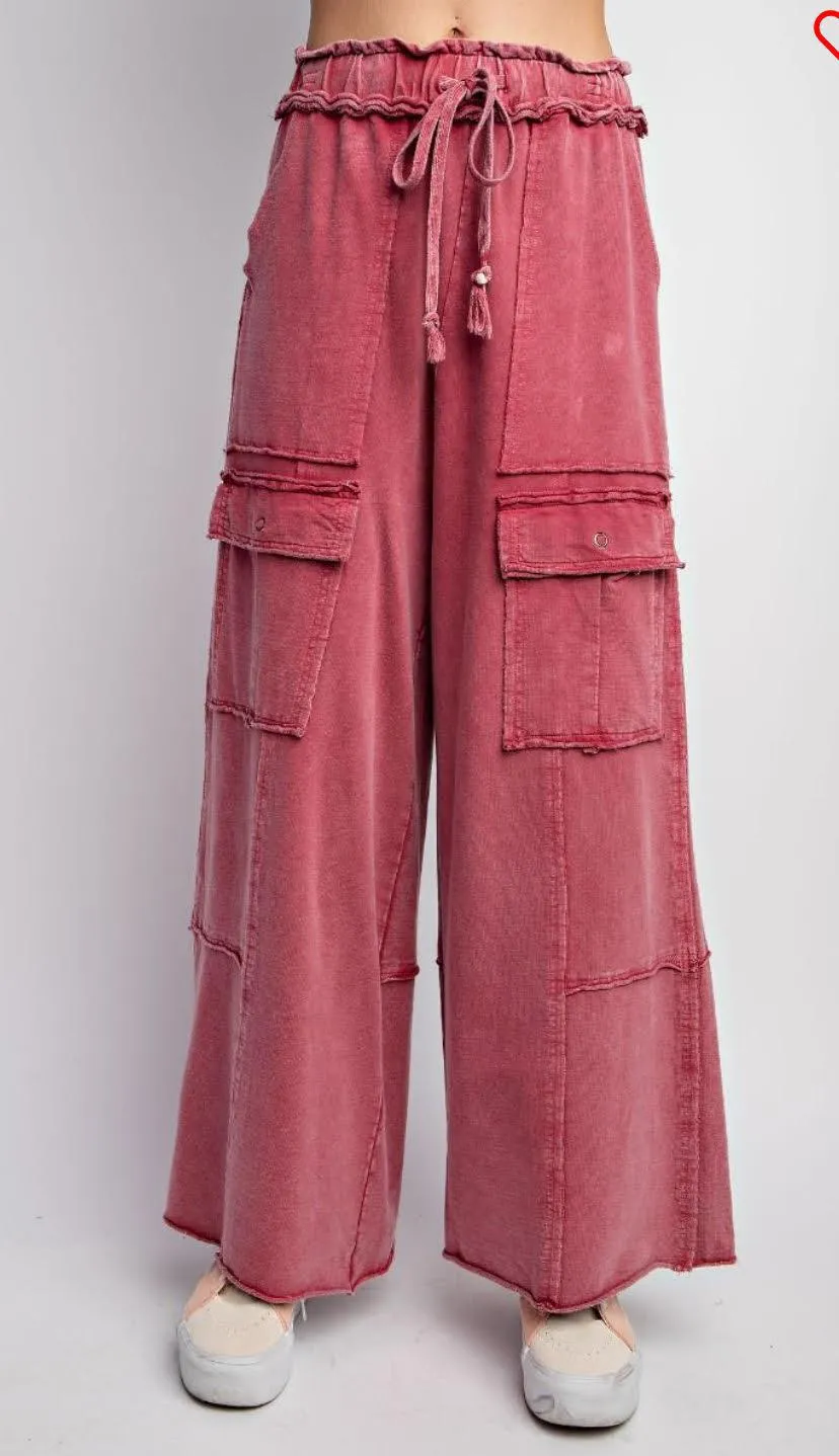 Wide Leg Cargo Palazzo Pants