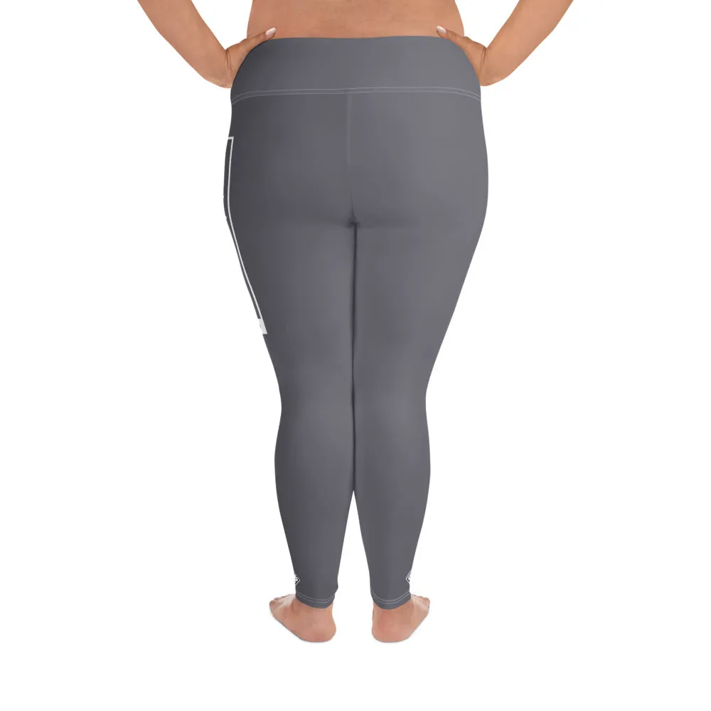 Women's Plus Size Yoga Pants Workout Leggings For Jiu Jitsu 019 - Charcoal