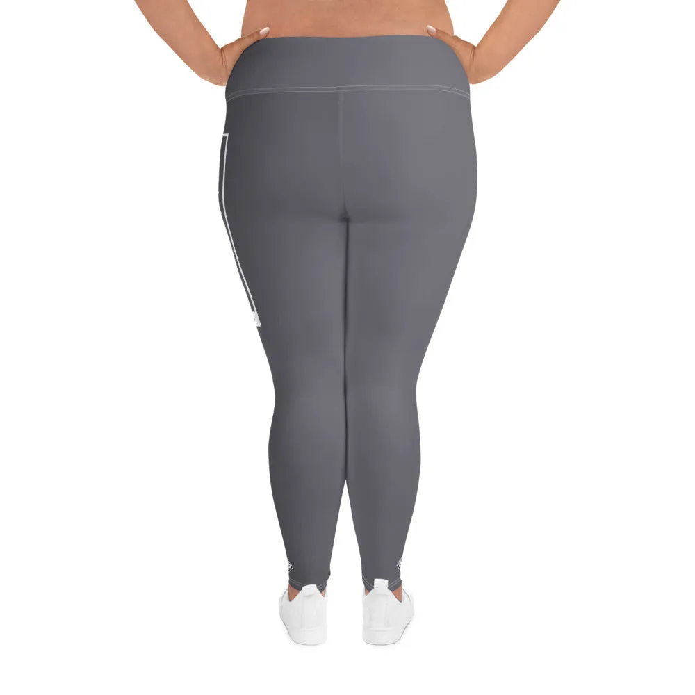 Women's Plus Size Yoga Pants Workout Leggings For Jiu Jitsu 019 - Charcoal